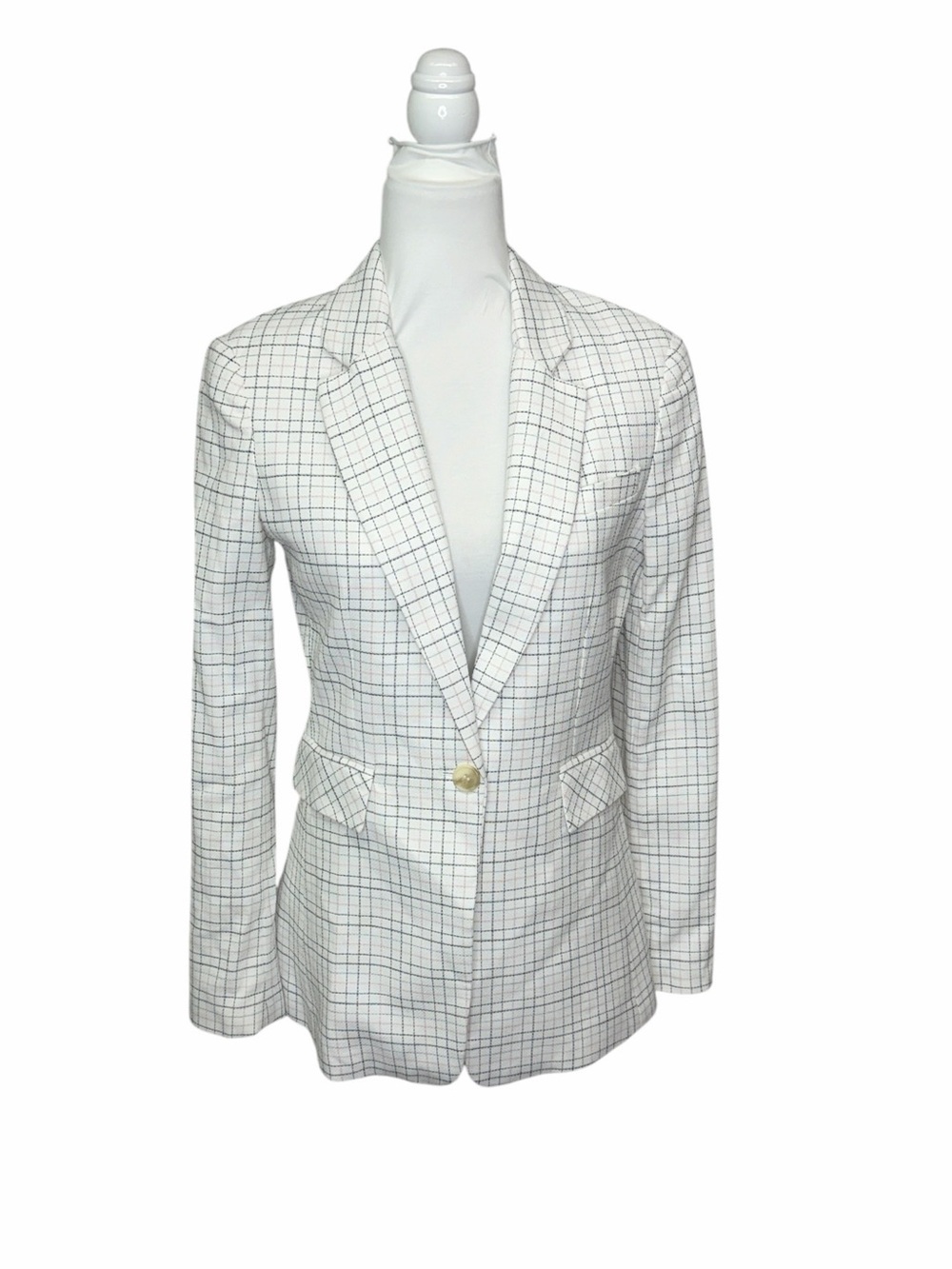 1. State Windowpane One Button Blazer Jacket - Picture 2 of 6